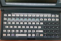 Close-up of the keyboard