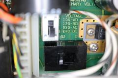 HP 3325A mains voltage select switches