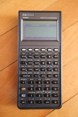 HP 48SX showing the home screen
