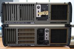 Back of the HP 9830A with 9866A printer on top