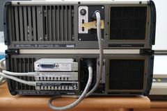 Back of the HP 9830A with 9866A printer on top