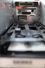 Close-up of SCSI drive bay