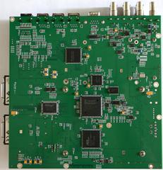 Mainboard with added BNC ports (bottom view)